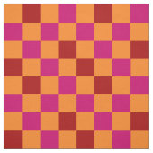 Red Orange Pink Checkered Pattern Design  Stof (Swatch)
