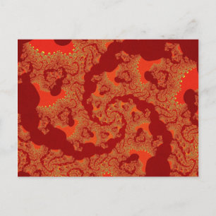 Red Orange Swirl Briefkaart