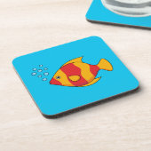 Red Orange Tropical Fish Bier Onderzetter (Linkerzijde)