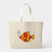 Red Orange Tropical Fish Grote Tote Bag (Achterkant)