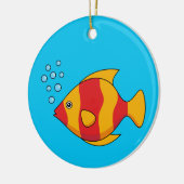 Red Orange Tropical Fish Keramisch Ornament (Links)