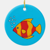Red Orange Tropical Fish Keramisch Ornament (Achterkant)