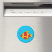Red Orange Tropical Fish Magneet (Insitu (Vaatwasser))