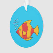 Red Orange Tropical Fish Ornament (voorkant)