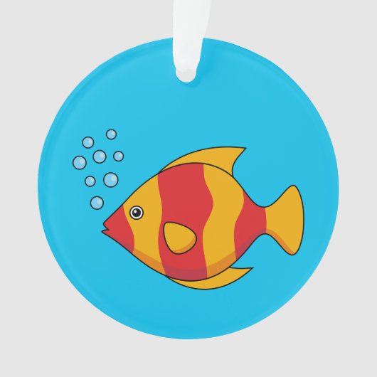 Red Orange Tropical Fish Ornament (voorkant)