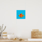 Red Orange Tropical Fish Poster (Keuken)