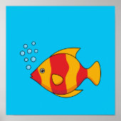 Red Orange Tropical Fish Poster (Voorkant)