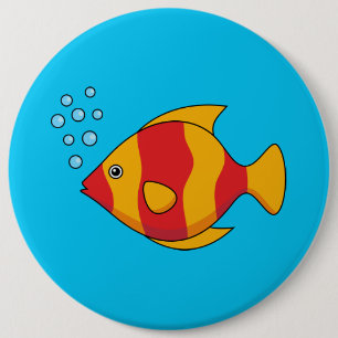 Red Orange Tropical Fish Ronde Button 6,0 Cm