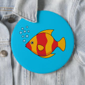 Red Orange Tropical Fish Ronde Button 6,0 Cm (In situ)