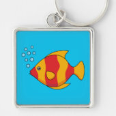 Red Orange Tropical Fish Sleutelhanger (Voorkant)