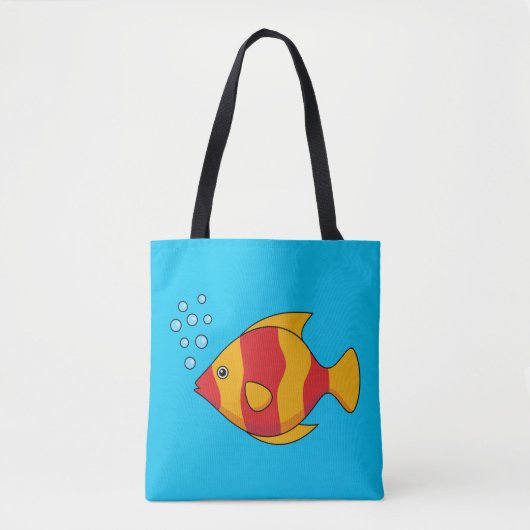 Red Orange Tropical Fish Tote Bag (Voorkant)