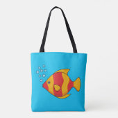 Red Orange Tropical Fish Tote Bag (Achterkant)