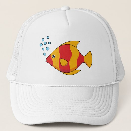Red Orange Tropical Fish Trucker Pet (Voorkant)