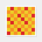 Red Orange Yellow Checkered Pattern Design  Servet (Voorkant)