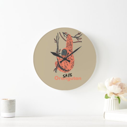 Red orangutan grote klok (Huis)