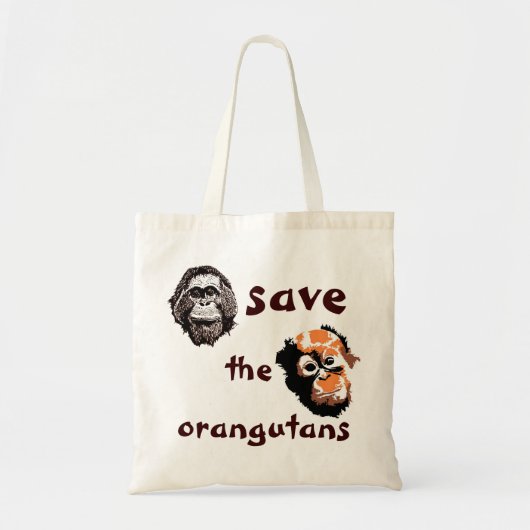 Red Orangutans Wildlife Charity Tote Bag (Voorkant)