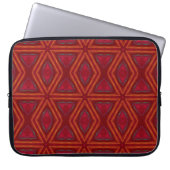 Red Oranje Abstract Star Diamond Electronics Bag Laptop Sleeve (Voorkant)