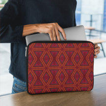 Red Oranje Abstract Star Diamond Electronics Bag