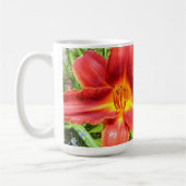 Red Oranje Day Lily Coffee Mok, Luke 12:27 Koffiemok (Links)
