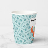 Red Oranje Fox Personal Paper Party Cup Papieren Bekers (Rechts)