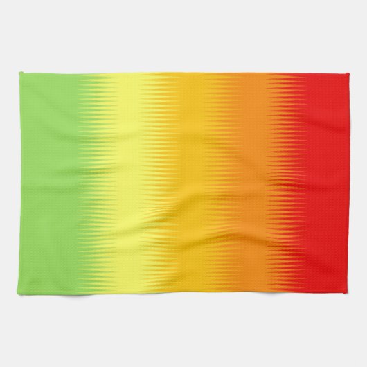 Red Oranje Gellow Green Combo Theedoek (Horizontaal)