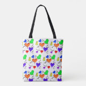 Red Oranje Green Hearts Tote Bag (Achterkant)