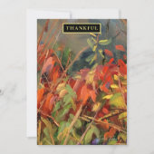 Red Oranje Natuur Art Holiday Kaart (Voorkant)