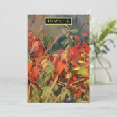 Red Oranje Natuur Art Holiday Kaart (Staand voorkant)