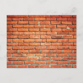 Red Oranje Small Brick Wall Briefkaart (Voorkant)