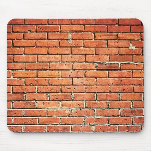Red Oranje Small Brick Wall Muismat (Voorkant)