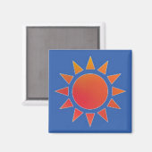 Red Oranje Sun Magnet (Voorkant / Achterkant)
