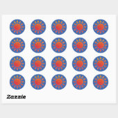 Red Oranje Sun Sticker (Vel)