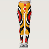 Red Oranje Tiki Leggings (Voorkant)