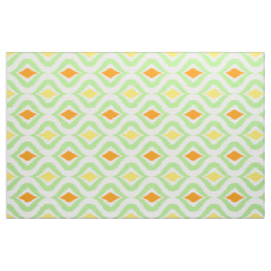 Red Oranje Yellow Retro Chic Ikat druppelpatroon Stof