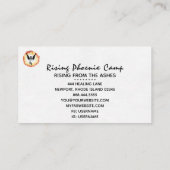 *~* RED ORANJE YELLOW Ring of Fire Black Phoenix Visitekaartje (Achterkant)