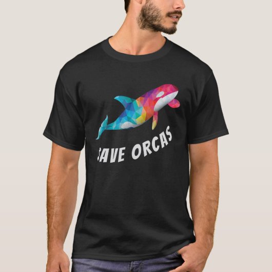 Red Orcas Killer Whale Orca Lover Beach Ocean Div T-shirt (Voorkant)