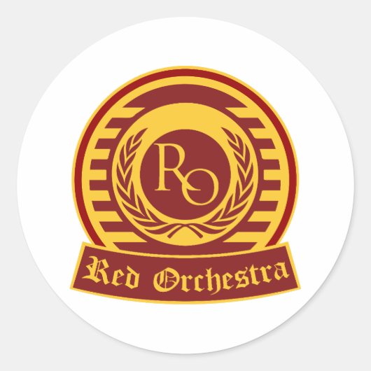 RED ORCHESTRA LOGO RONDE STICKER (Voorkant)