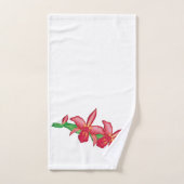 Red Orchid Bad Handdoek (Handdoek)