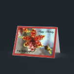 Red Orchid Happy Birthday naar mijn Vriendin Kaart<br><div class="desc">Een verbluffend mooie rode en gele orchidee is een ideaal symbool voor uw liefde voor uw prachtige vriendin. "Je bent de perfecte schoonheid in geest,  lichaam en ziel. Ik ben zo blij dat je van mij bent! Gefeliciteerd,  schat."</div>