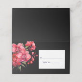 Red Orchid Place Card Guest Table Response Kaart Plaatskaartje (Buitenkant ongevouwen)