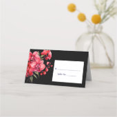 Red Orchid Place Card Guest Table Response Kaart Plaatskaartje (Voorkant)