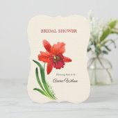 Red Orchid Vrijgezellenfeest Kaart (Staand voorkant)