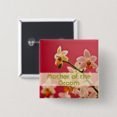 Red Orchid ・ Wedding Button (Voorkant /achterkant)