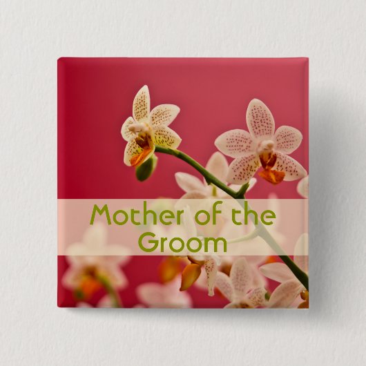 Red Orchid ・ Wedding Button (Voorkant)