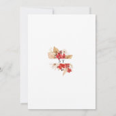 Red Orchids Pampas Grass Lunaria Baby in Bloom Kaart (Achterkant)