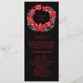 Red Orchids Wedding Ceremony Programma Programmakaart (Voorkant)