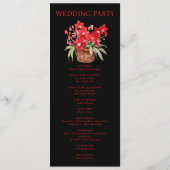 Red Orchids Wedding Ceremony Programma Programmakaart (Achterkant)