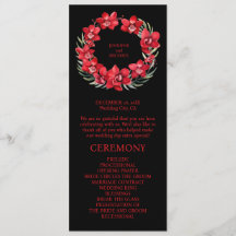 Red Orchids Wedding Ceremony Programma