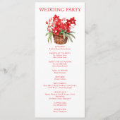 Red Orchids Wedding Ceremony Programma Programmakaart (Achterkant)