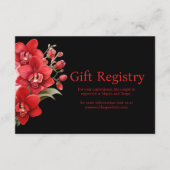 Red Orchids Wedding Registry Enclosure Kaart (Voorkant)